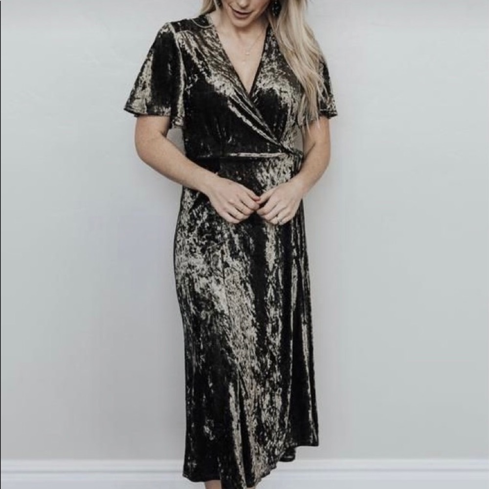Baltic Born Monroe Velvet Wrap Dress